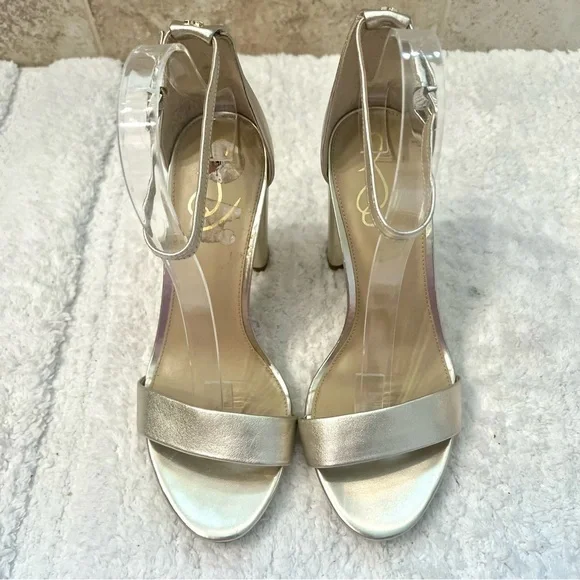 Sam Edelman Yaro Sandal Women's gold bronze Leather Ankle Strap holidays 9M - Picture 4 of 11